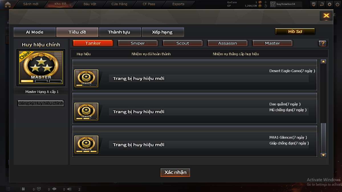 shop acc cf uy tin gia re